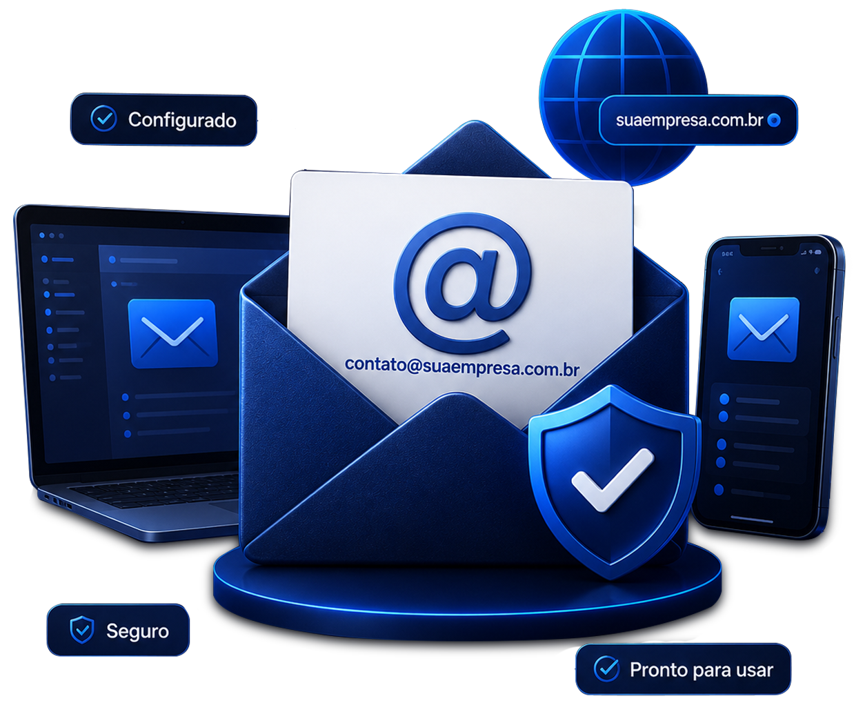 Configuração de e-mail corporativo com suporte profissional